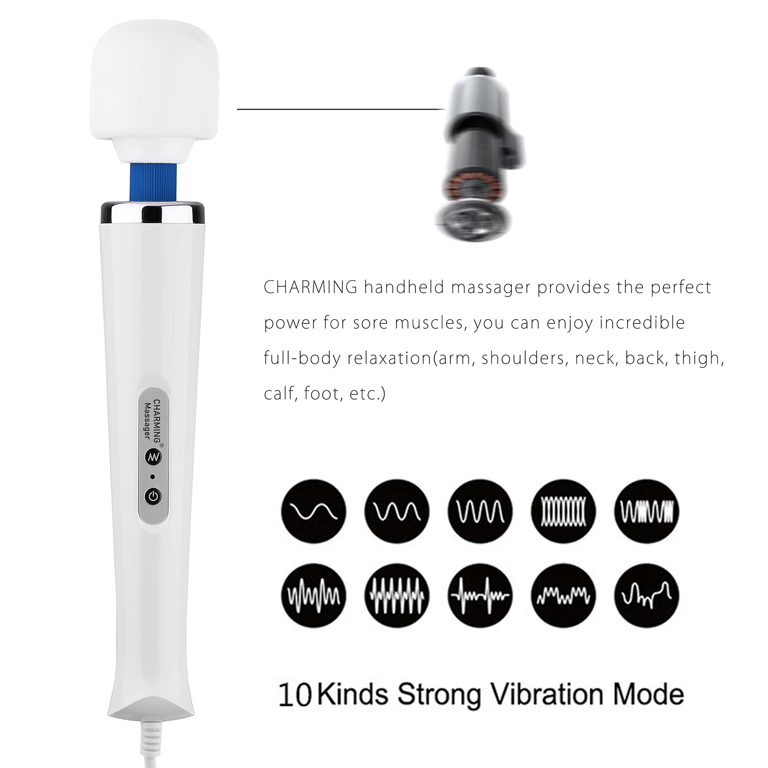 CHARMING Back Massager 10-Speed Wired


