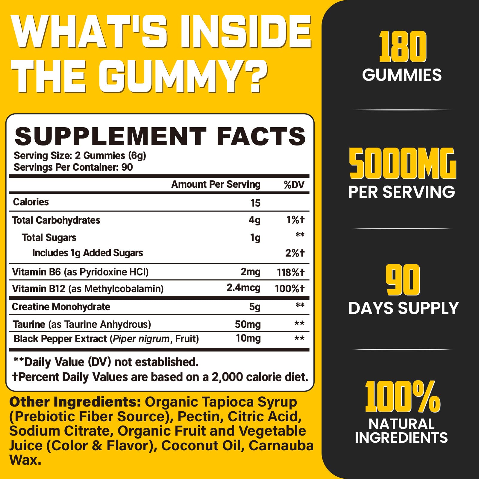 Creatine Monohydrate Gummies for Muscle Support | Vegan

