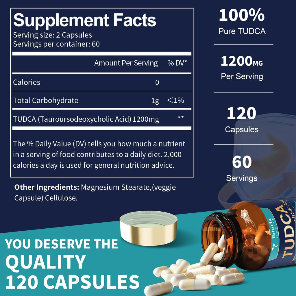 Totaria TUDCA Liver Support | Vegan Bile Salt Supplement

