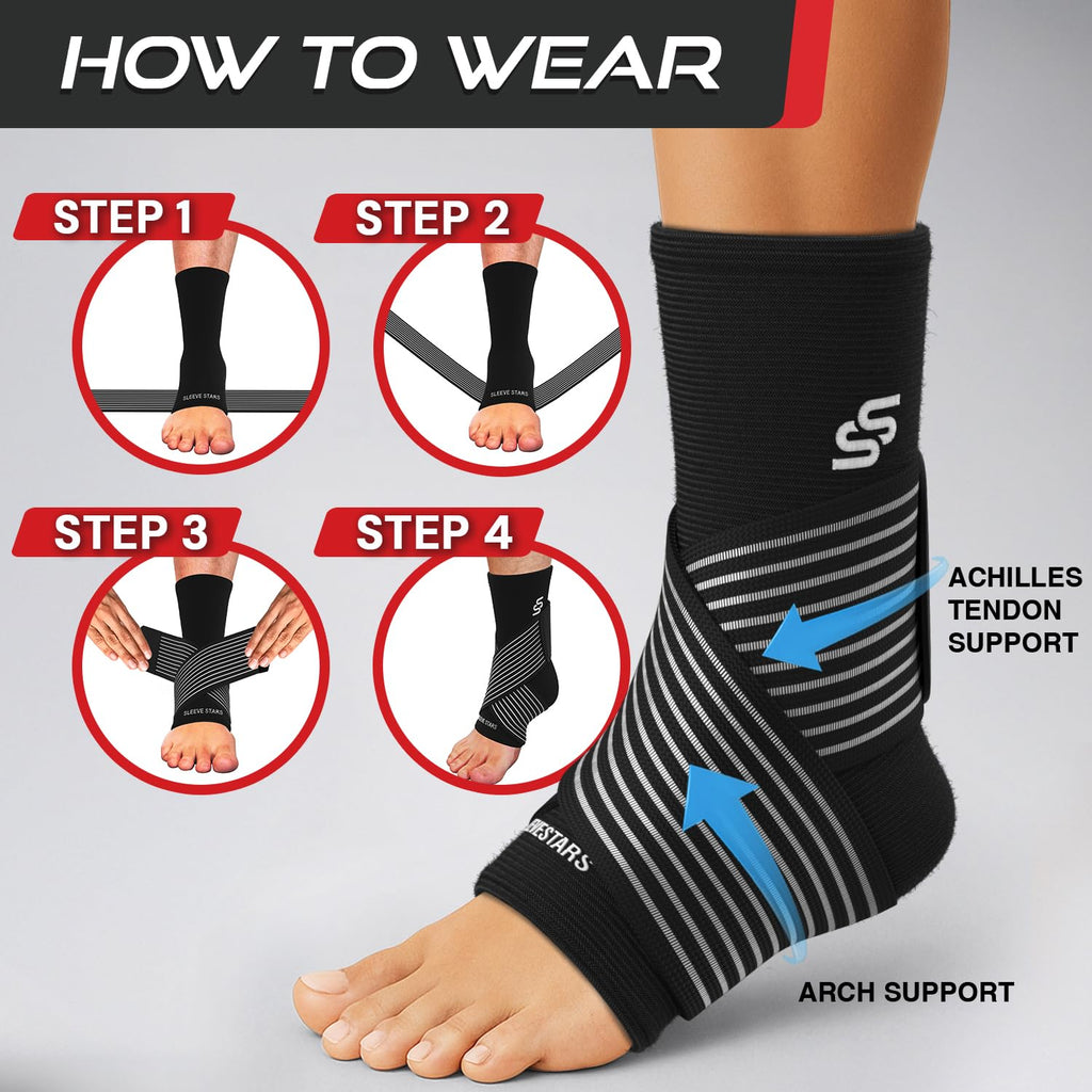 Sleeve Stars Ankle Brace for Men & Women| Adjustable Support

