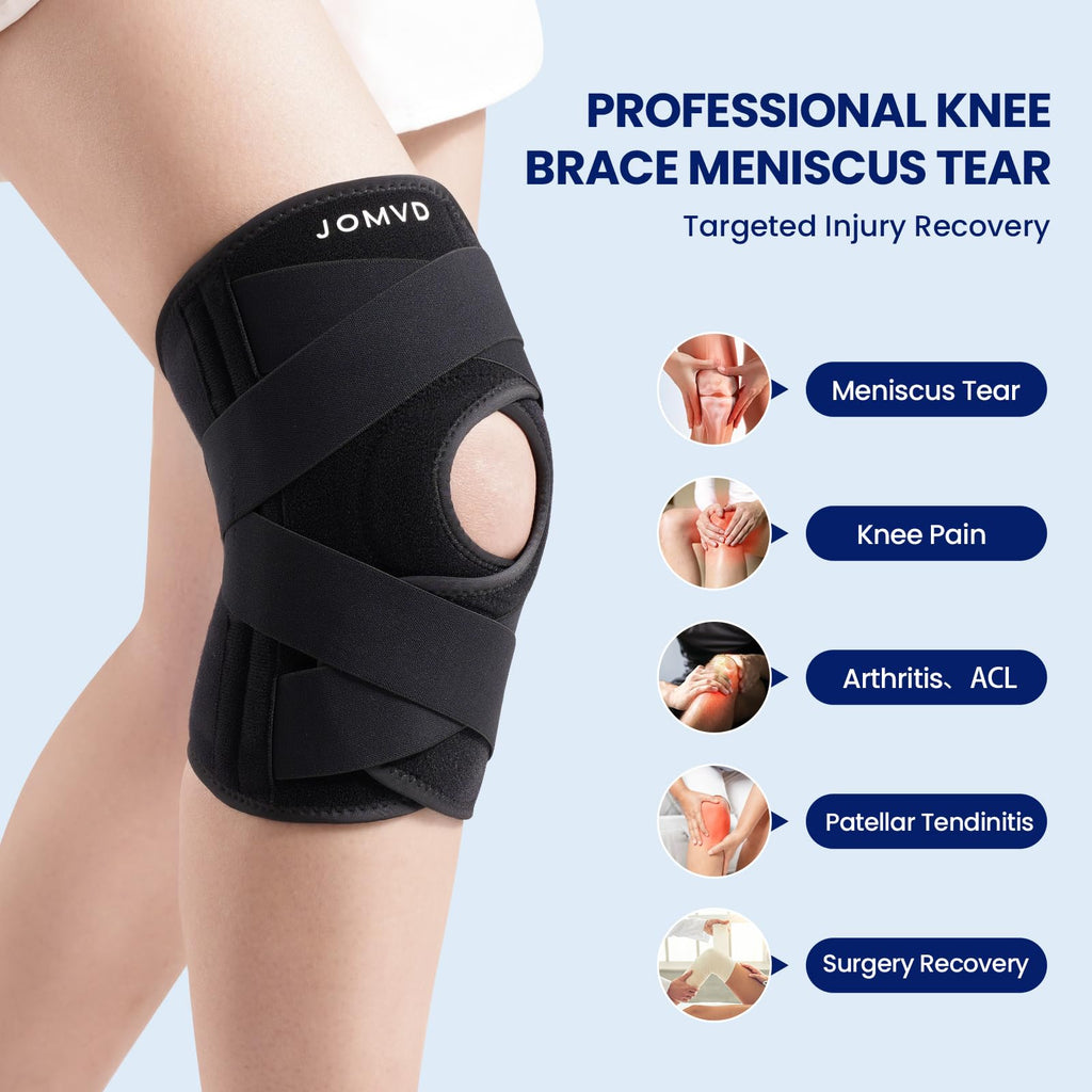 JOMVD Knee Brace with Side Stabilizers for Knee Pain

