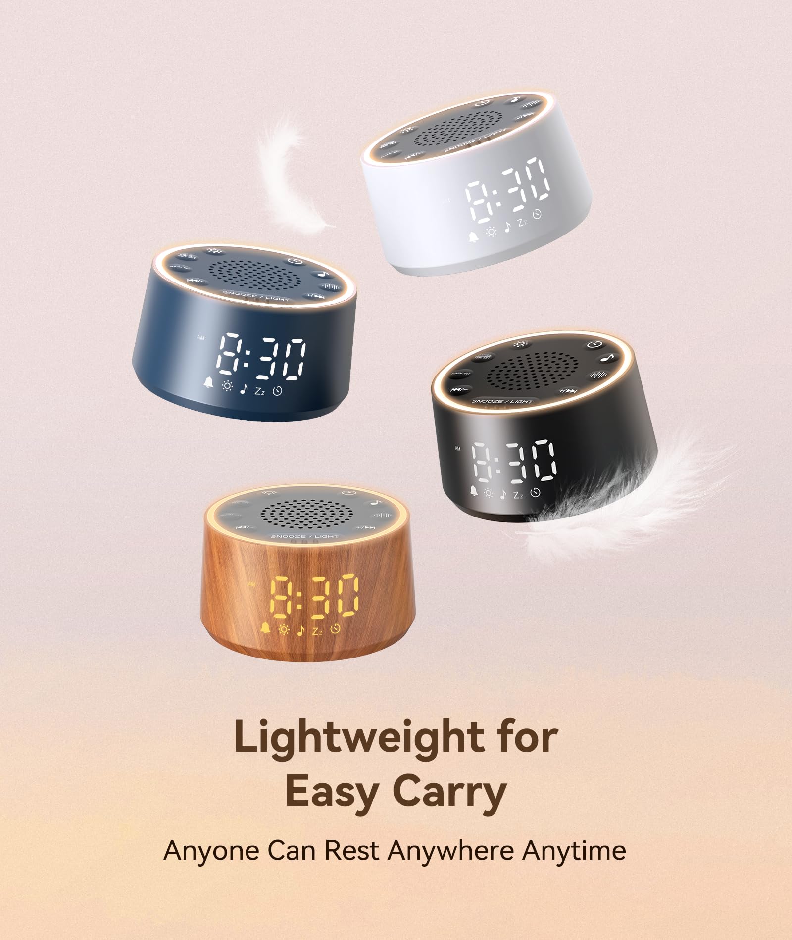Dreamegg Sound Machine D1 Nova Alarm Clock | 25 Sounds

