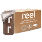 Reel Premium 3-Ply Bamboo Toilet Paper Unbleached - Tree-Free & Septic Safe