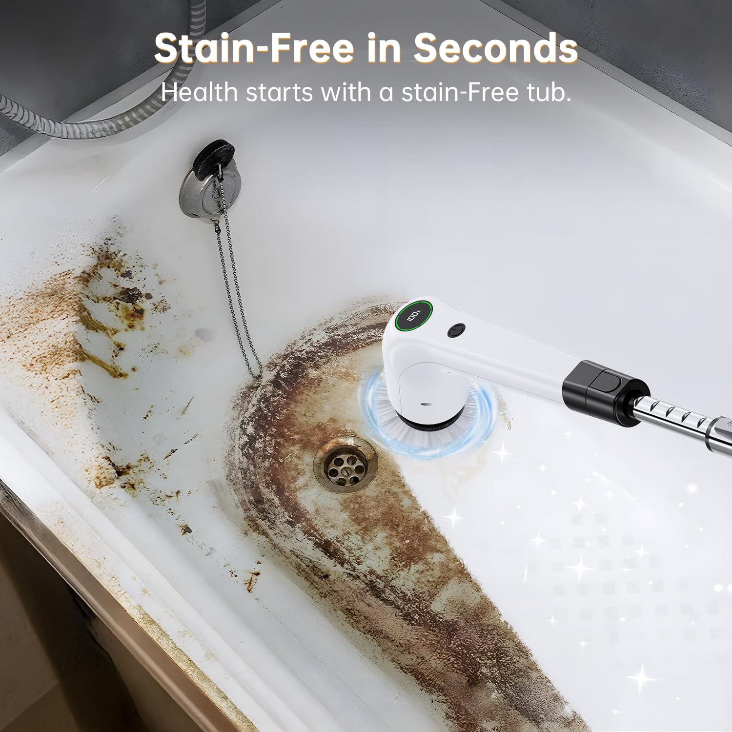PUFTEM Electric Spin Scrubber Cordless Shower Cleaner


