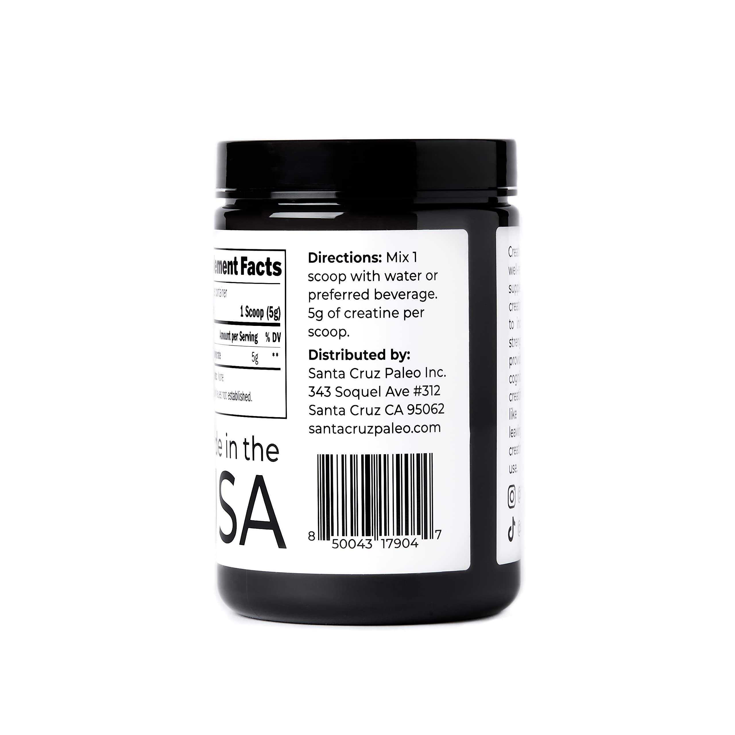 Santa Cruz Paleo Creatine Monohydrate Powder - Unflavored

