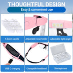 YOCTOSUN Magnifying Glasses with Light Headband Magnifier


