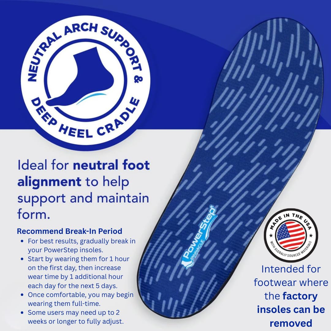 PowerStep Pinnacle Insoles – Arch Support for Foot Comfort


