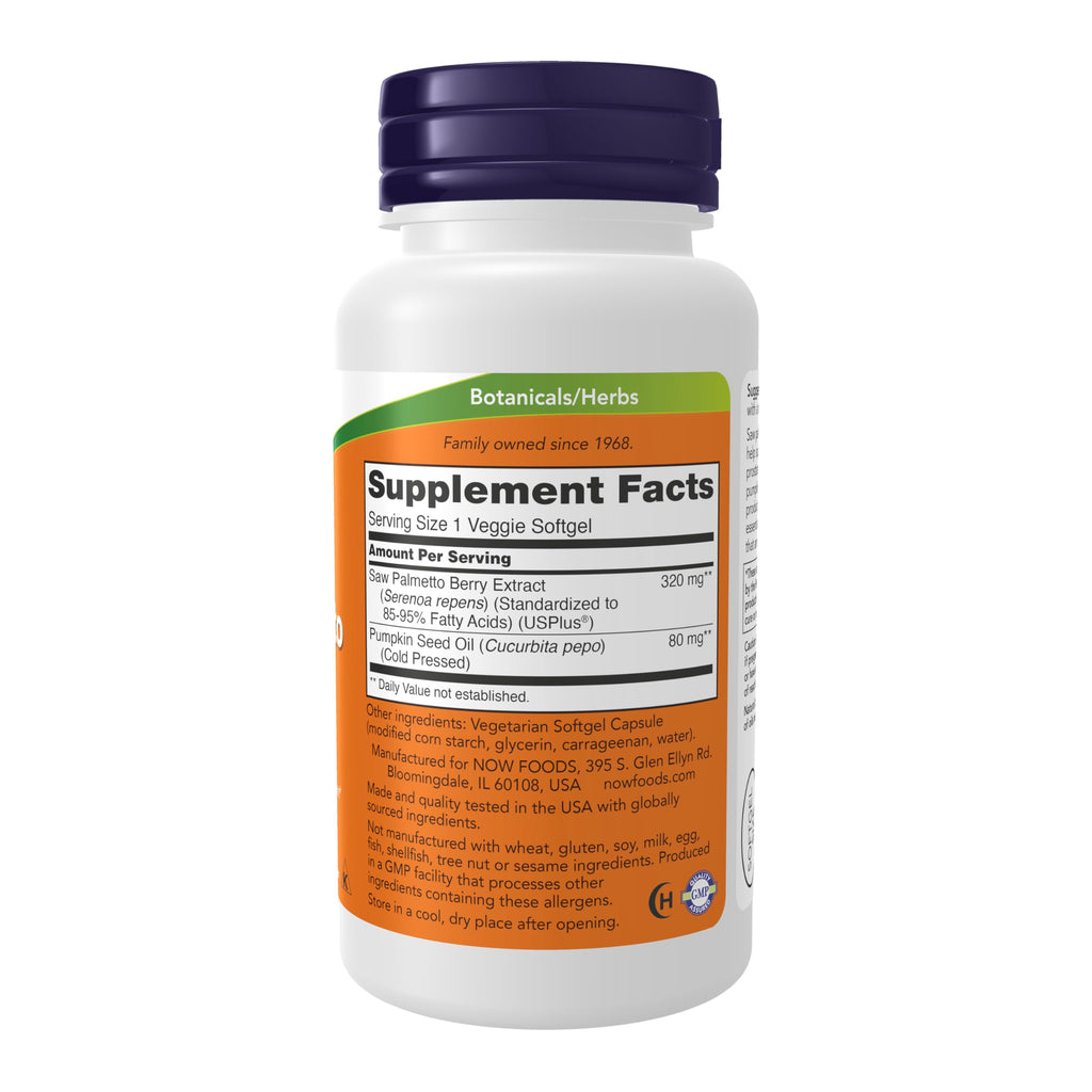 NOW Saw Palmetto Extract 320 mg with Pumpkin Seed Oil

