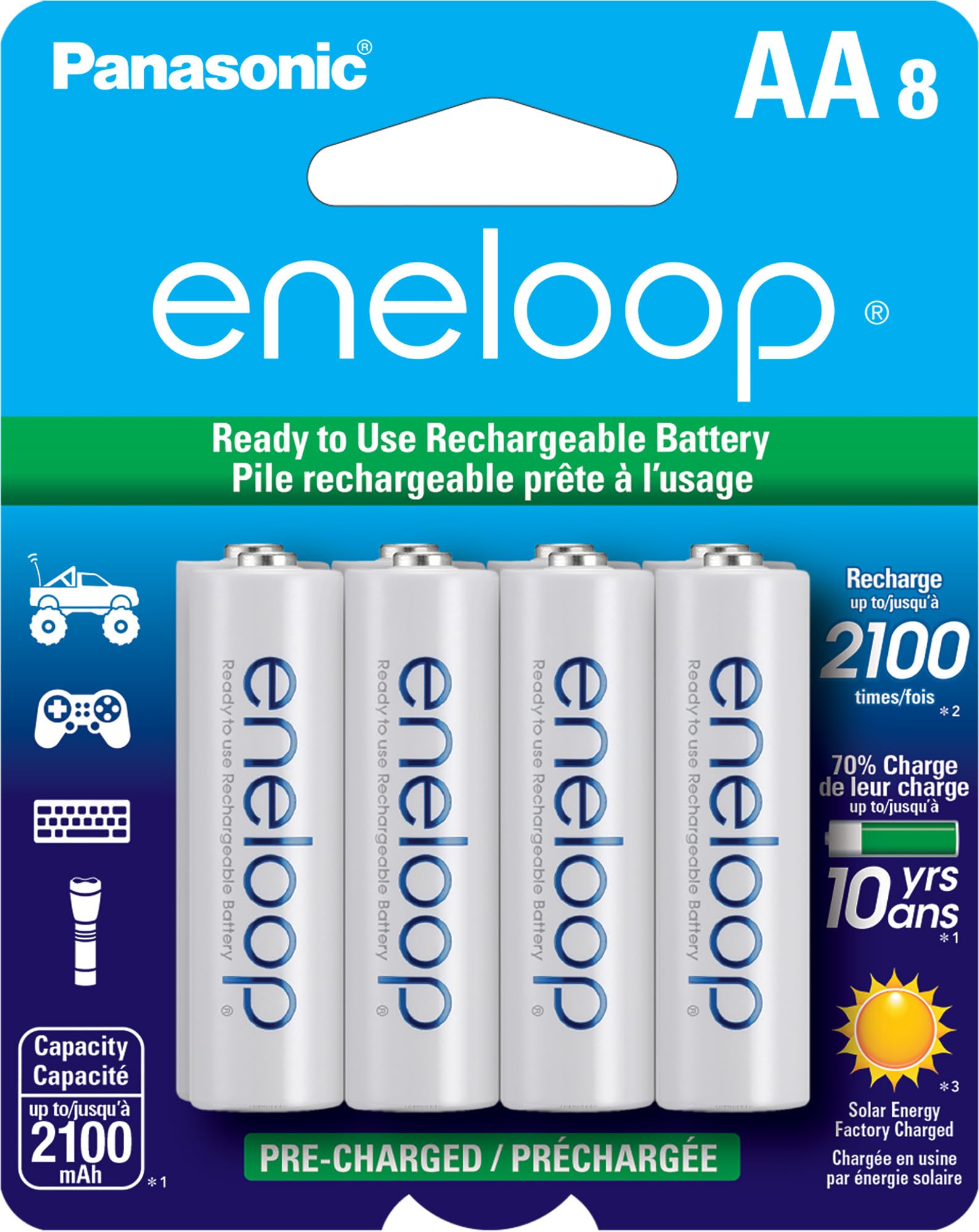 Panasonic Eneloop NiMH Rechargeable Batteries - Pre-Charged

