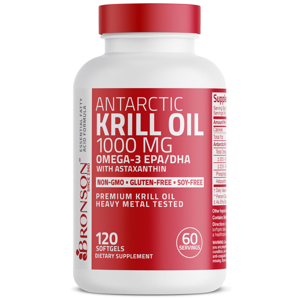Bronson Antarctic Krill Oil 1000 mg with Omega-3s

