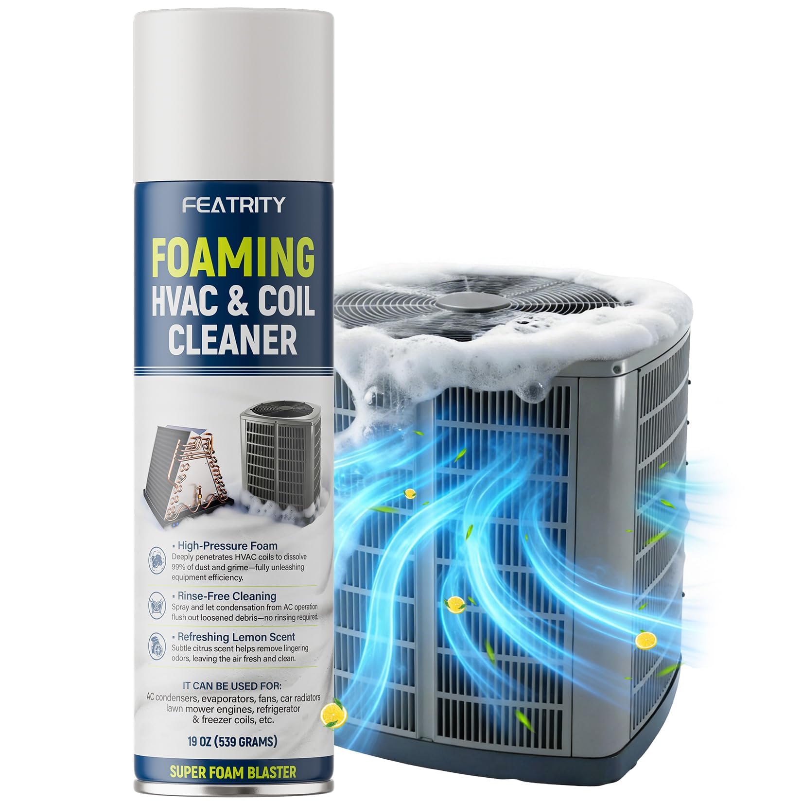 Foaming AC Coil Cleaner for Home HVAC – No-Rinse Foam
