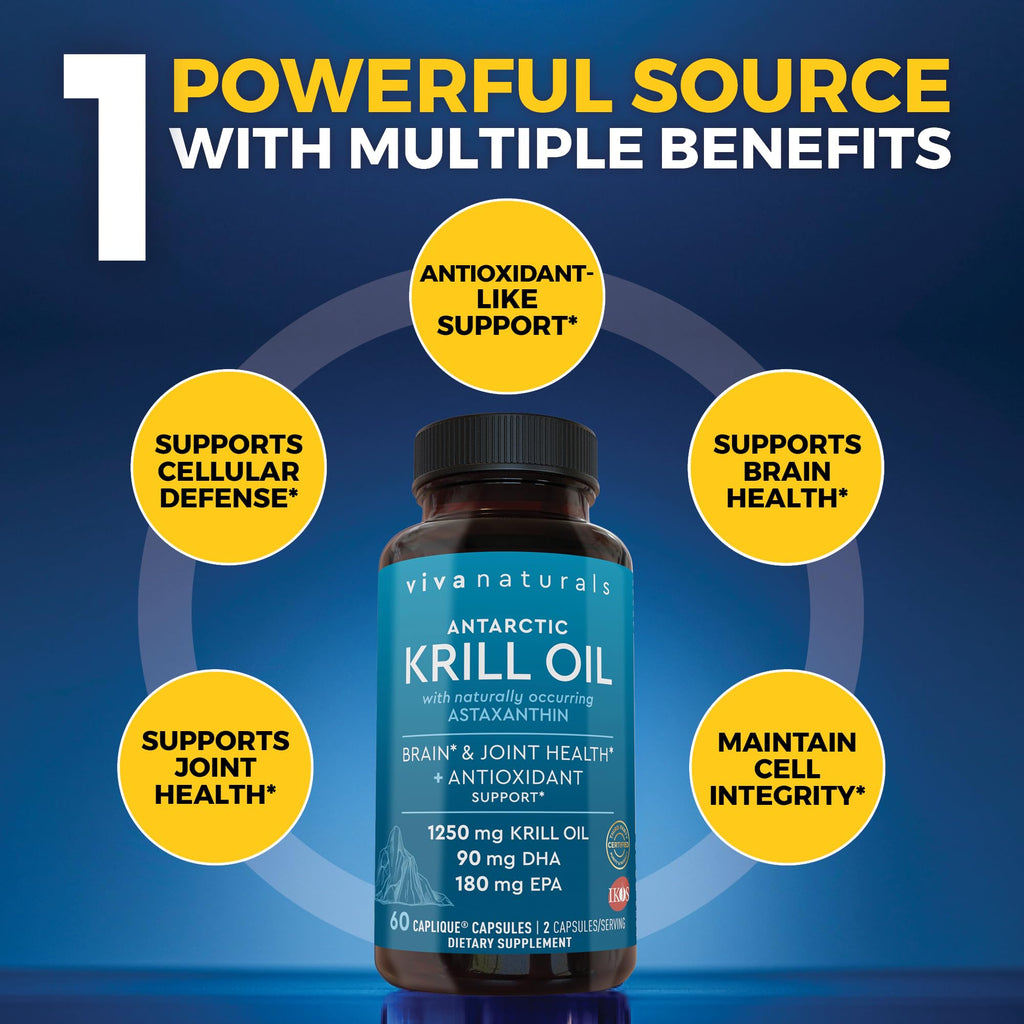 Viva Naturals Antarctic Krill Oil Omega-3 with Astaxanthin

