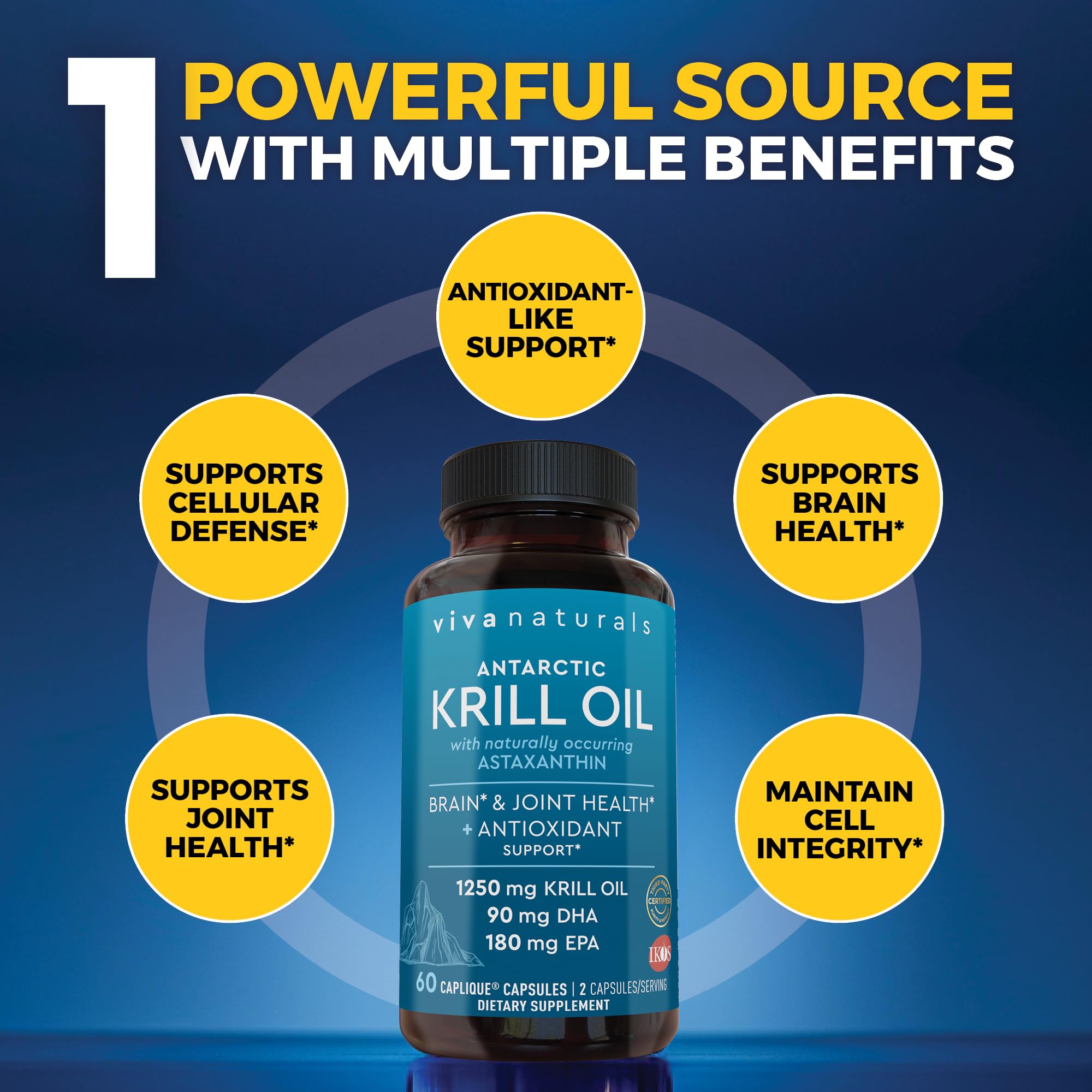 Viva Naturals Antarctic Krill Oil Omega-3 with Astaxanthin

