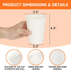 METAPRINT Disposable Paper Cups Thickened Rim - Food Safe

