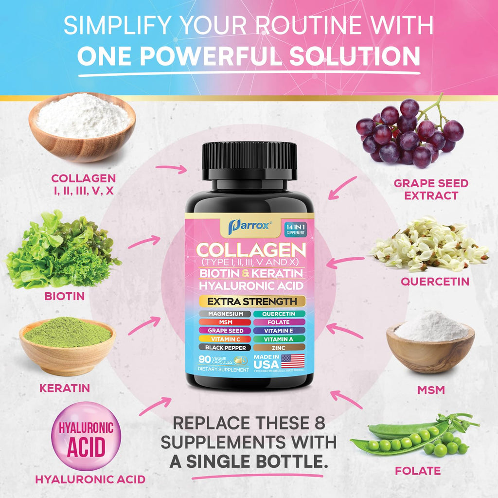 Parrox Collagen Capsules 14-in-1 Beauty Formula

