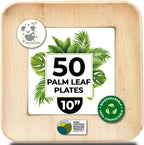 Palm Leaf Plates KoalaLove Square Eco-Friendly Disposable Tableware

