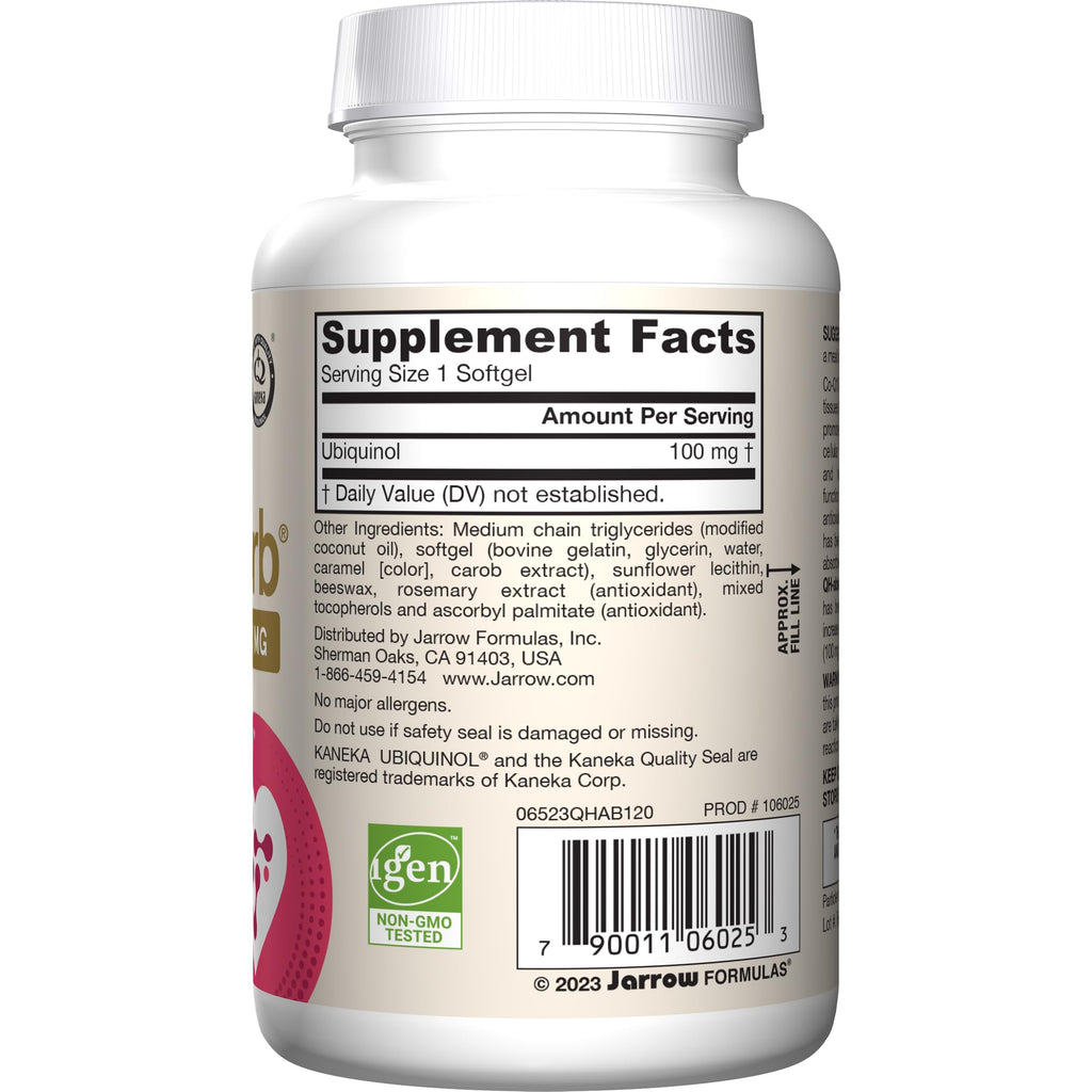 Jarrow QH-Absorb Ubiquinol 100 mg Softgels

