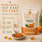 Everly Pumpkin Seed Oil with Saw Palmetto Softgels - Cold Pressed

