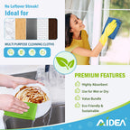 AIDEA Microfiber Cleaning Cloths – Soft, Reusable Towels

