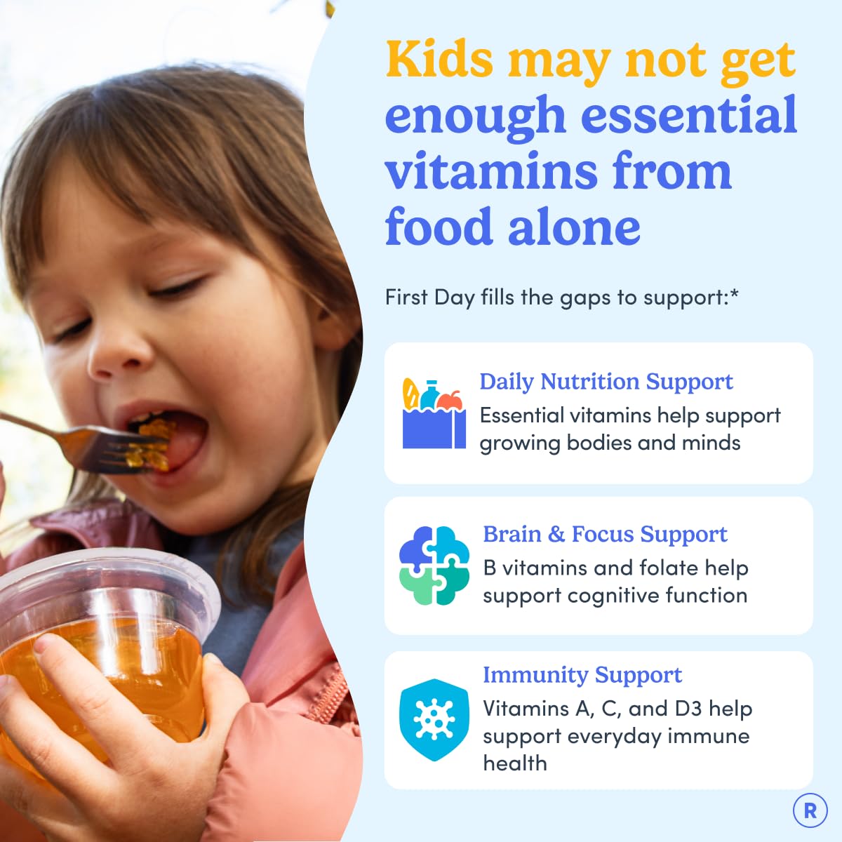 First Day Kids Multivitamin Gummies | Vegan Immunity Support

