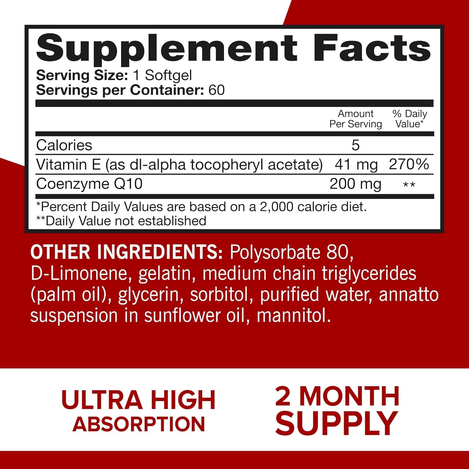 Qunol CoQ10 Softgels 200mg Ultra High Absorption | Heart

