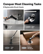 HOTO Flexi Cordless Spin Scrubber with Interchangeable Heads

