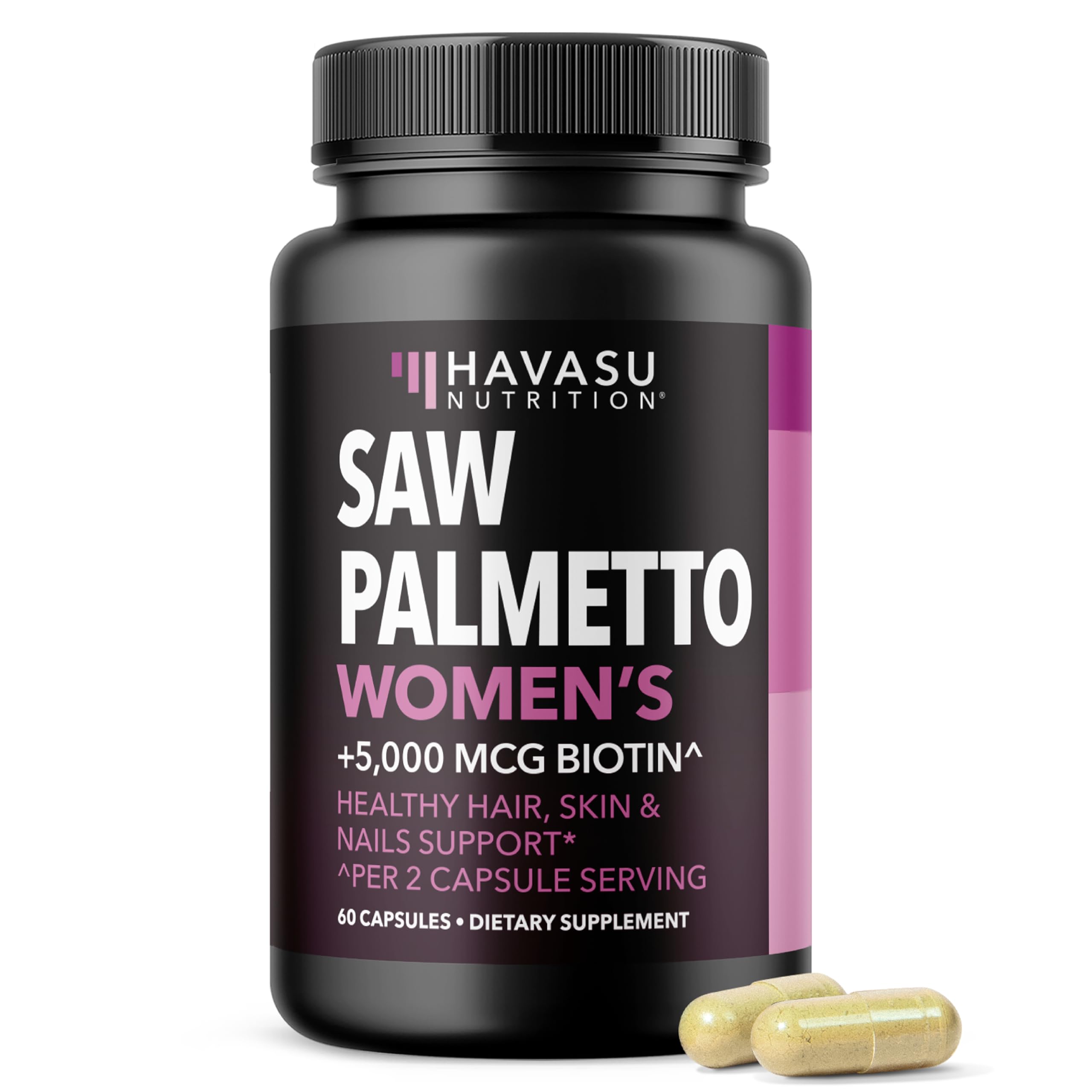 Saw Palmetto with Biotin for Women – Hair Support Supplement

