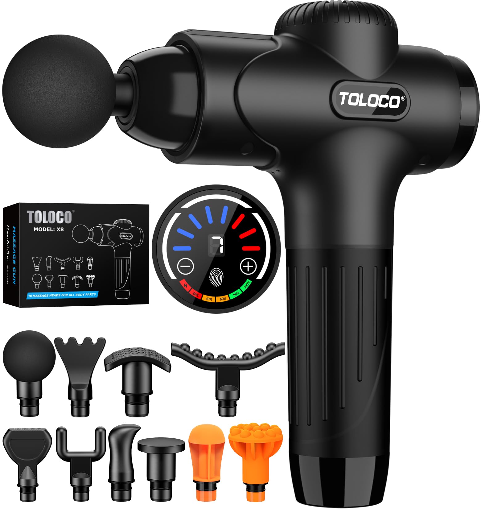TOLOCO Massage Gun Deep Tissue Percussion – 7 Speeds

