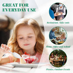 FOCUSLINE Disposable Plastic Utensils White

