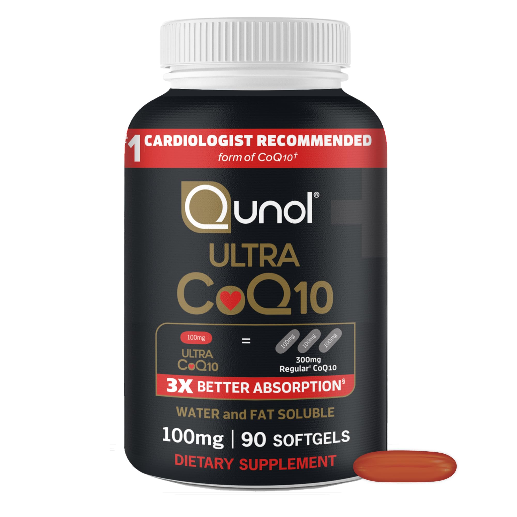 Qunol Ultra CoQ10 100mg Softgels | 3X Absorption

