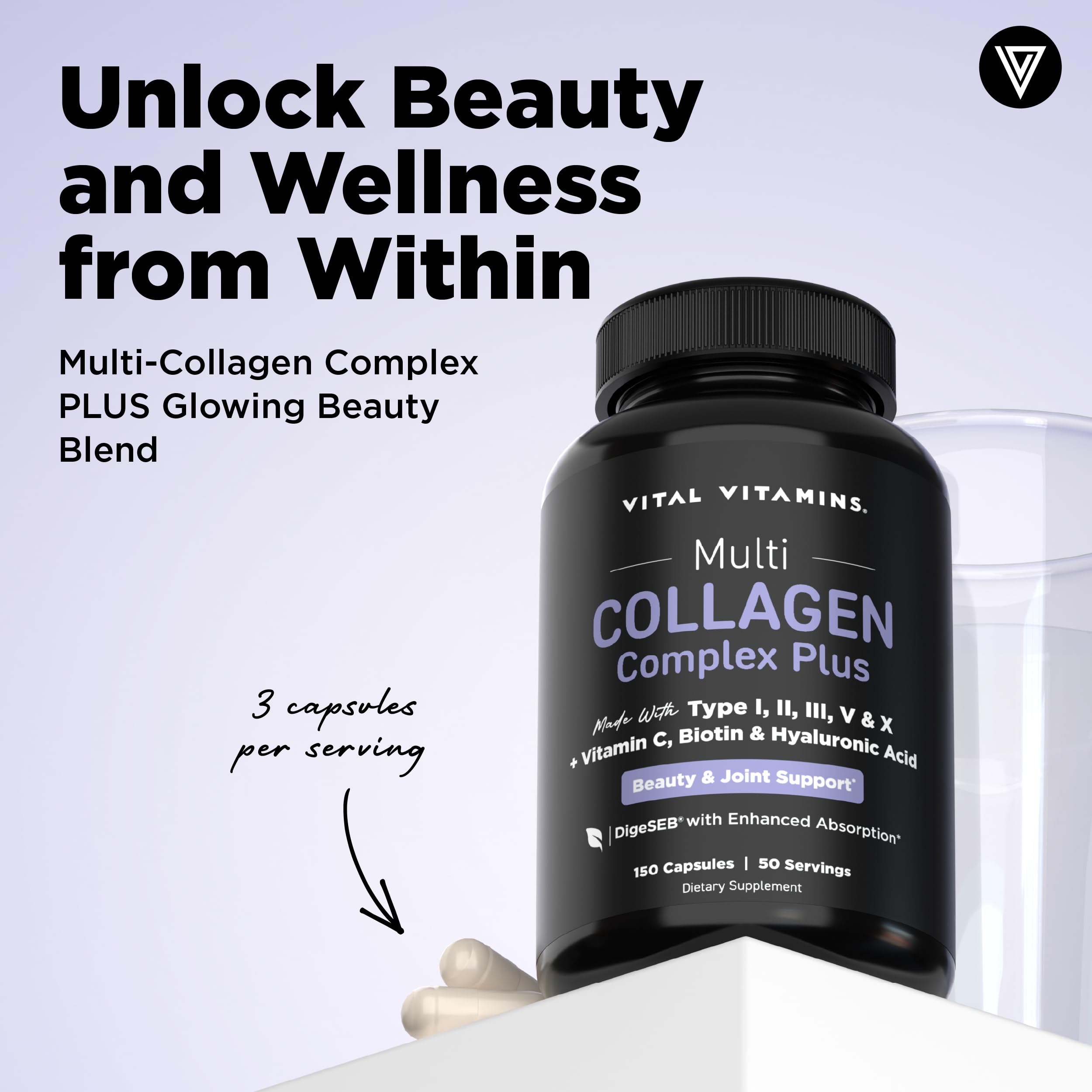 Vital Vitamins Multi Collagen Complex Plus for Hair & Skin

