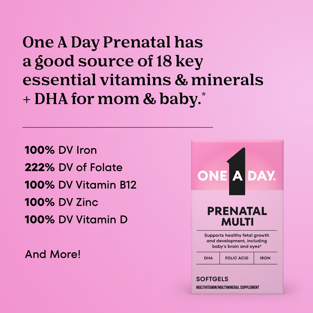 One A Day Prenatal Vitamins with Folic Acid Iron & Omega-3

