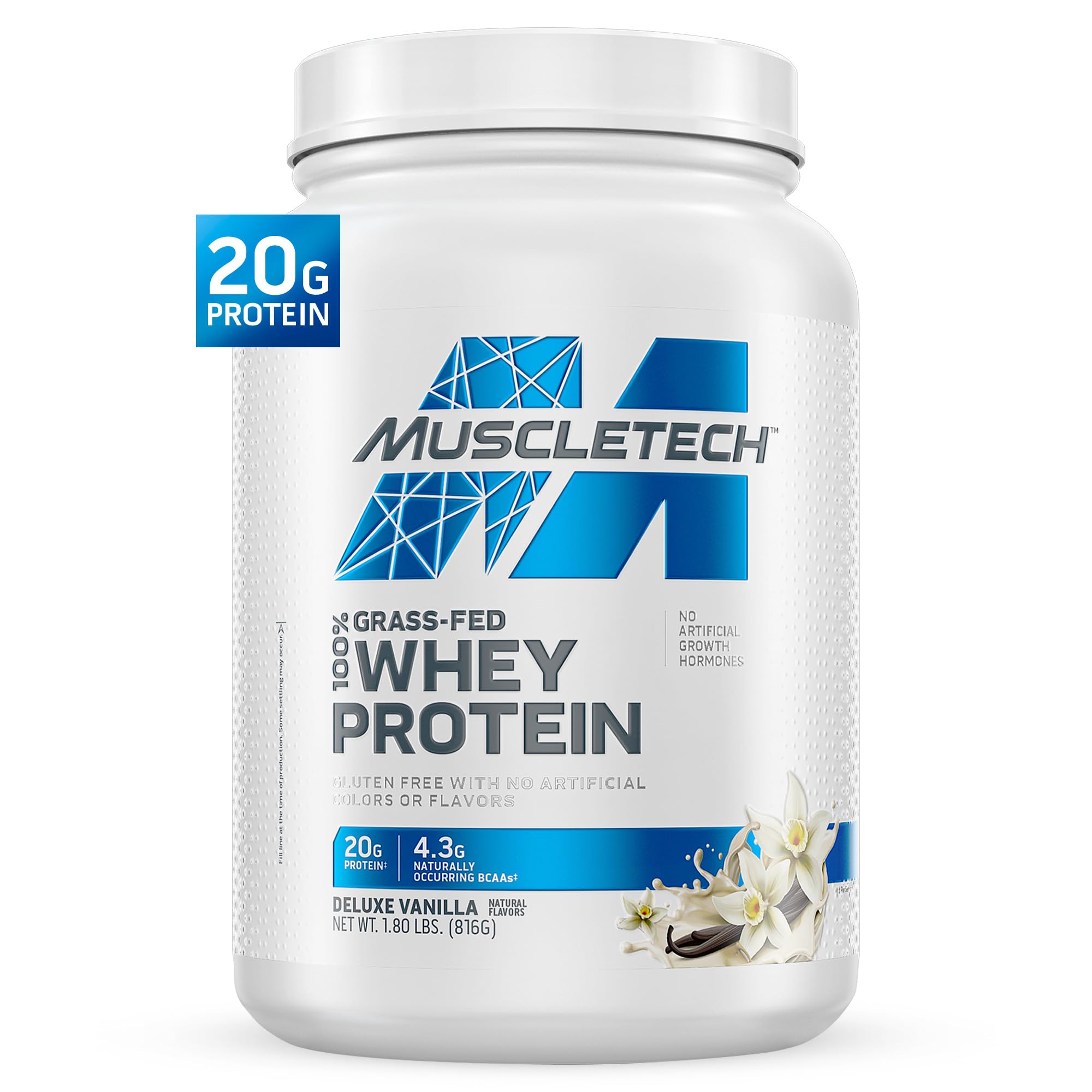 MuscleTech Grass-Fed Whey Protein Powder – Non-GMO


