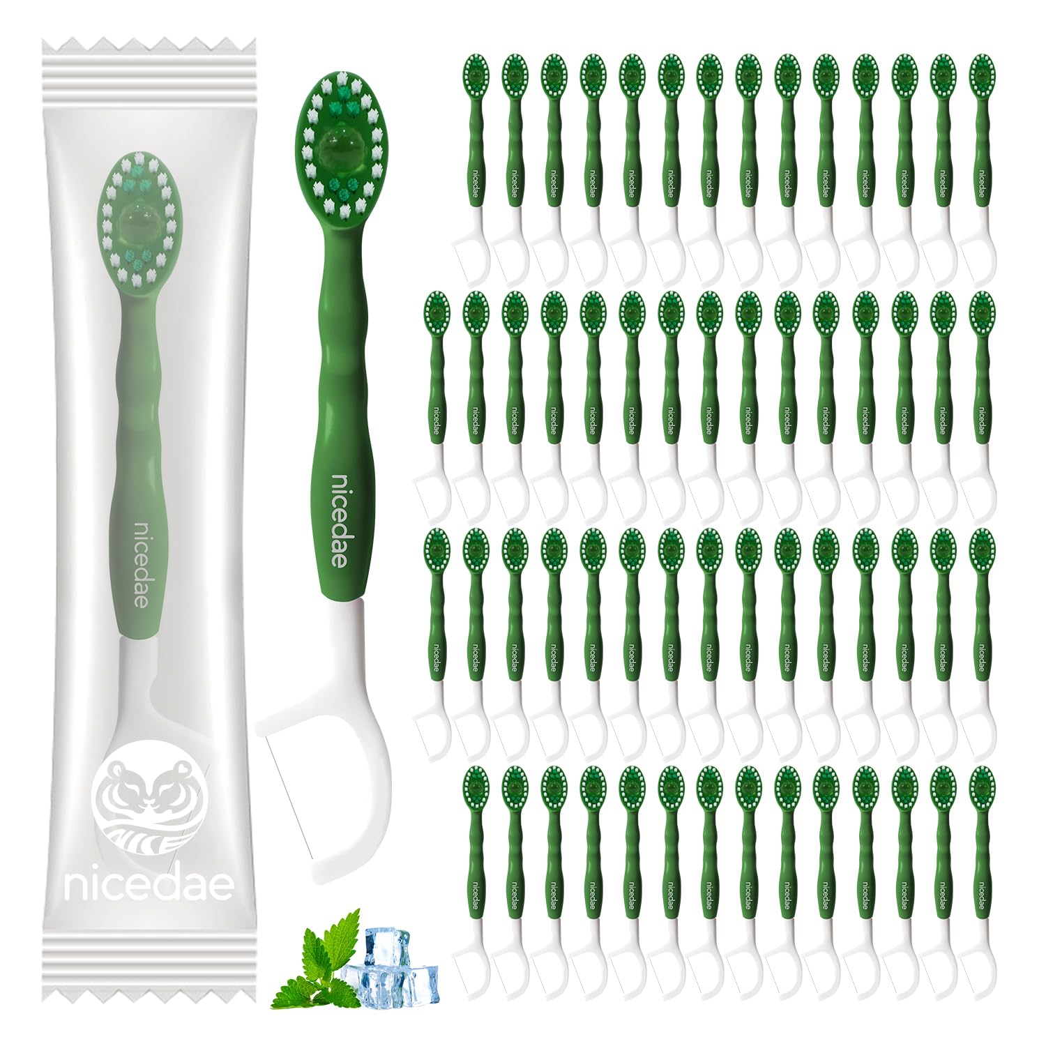 nicedae Disposable Travel Toothbrush Set with Toothpaste and Accessories