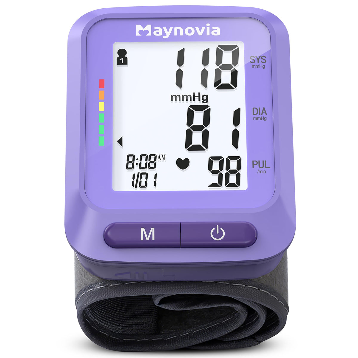 Wrist Blood Pressure Monitor - Automatic Digital BP Monitor with Large Backlit Display