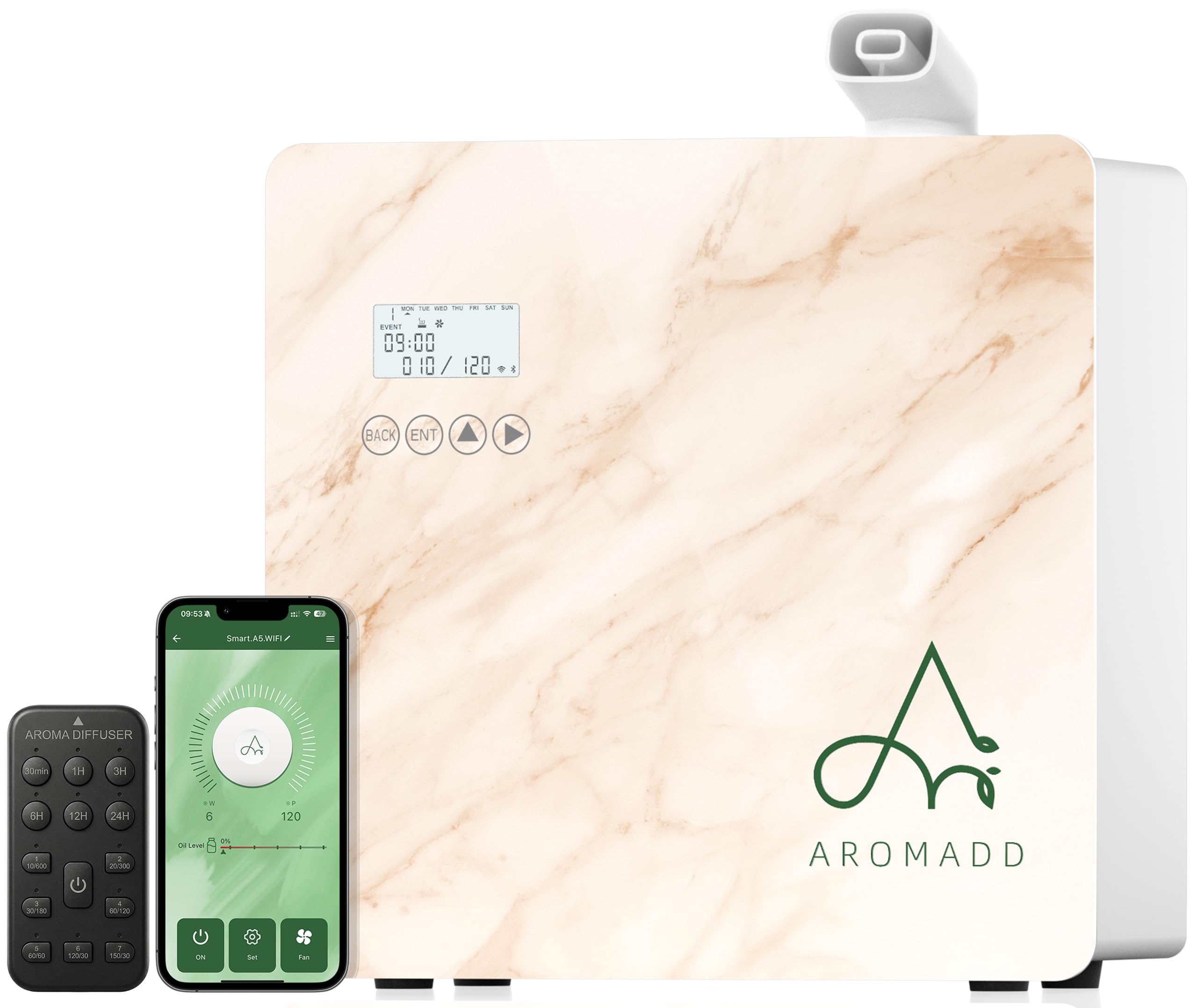 Aromadd HVAC Diffuser for Large Spaces, Waterless Diffusion