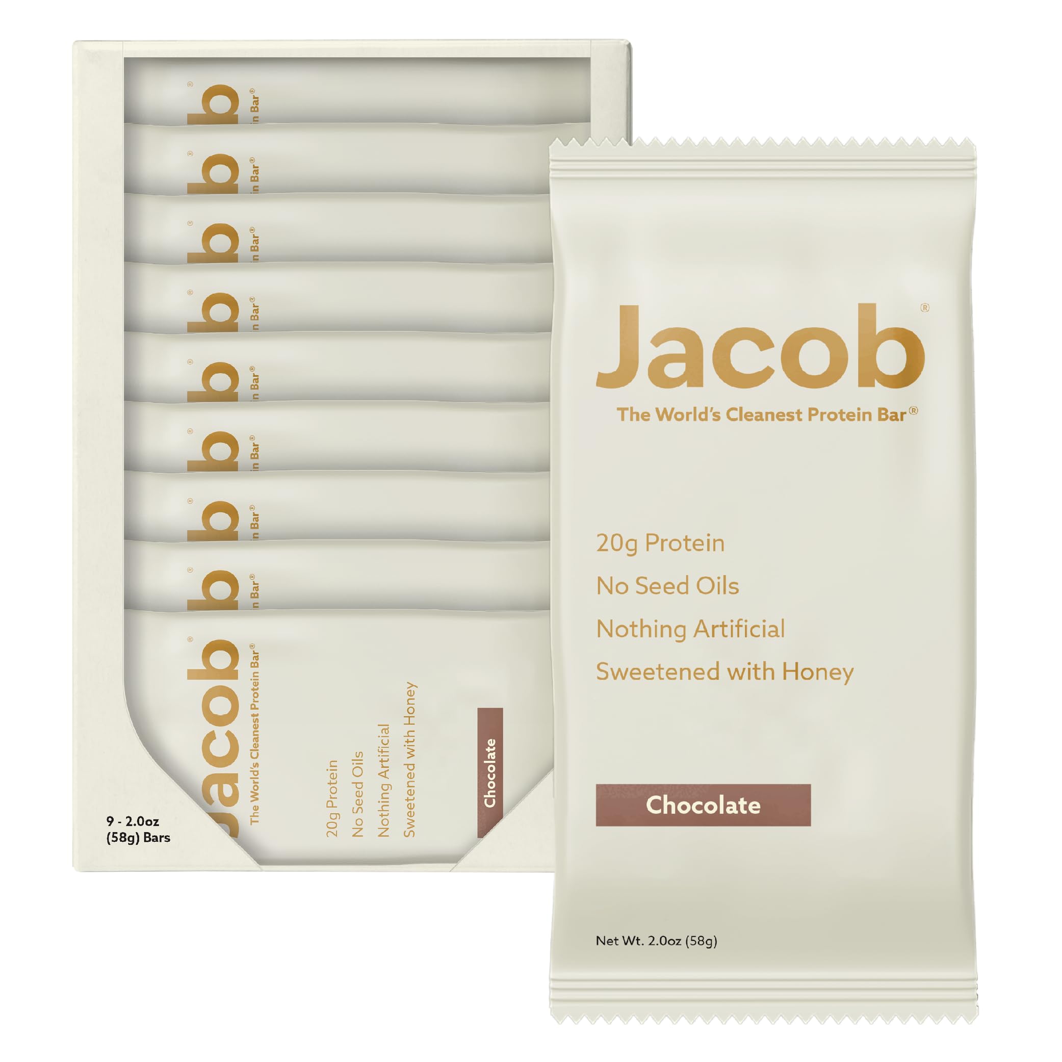 Protein Bars by Jacob Bar | Grass-Fed 20g Protein

