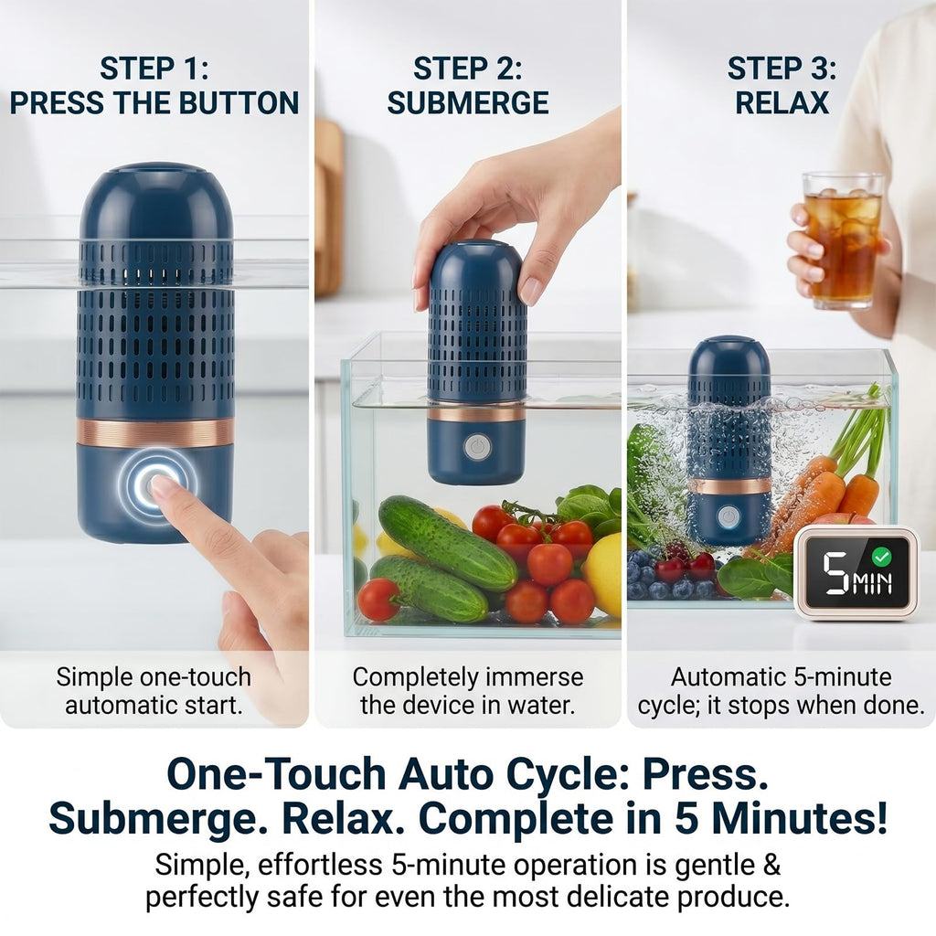 Purepod Produce Cleaner - Cordless Produce Washer

