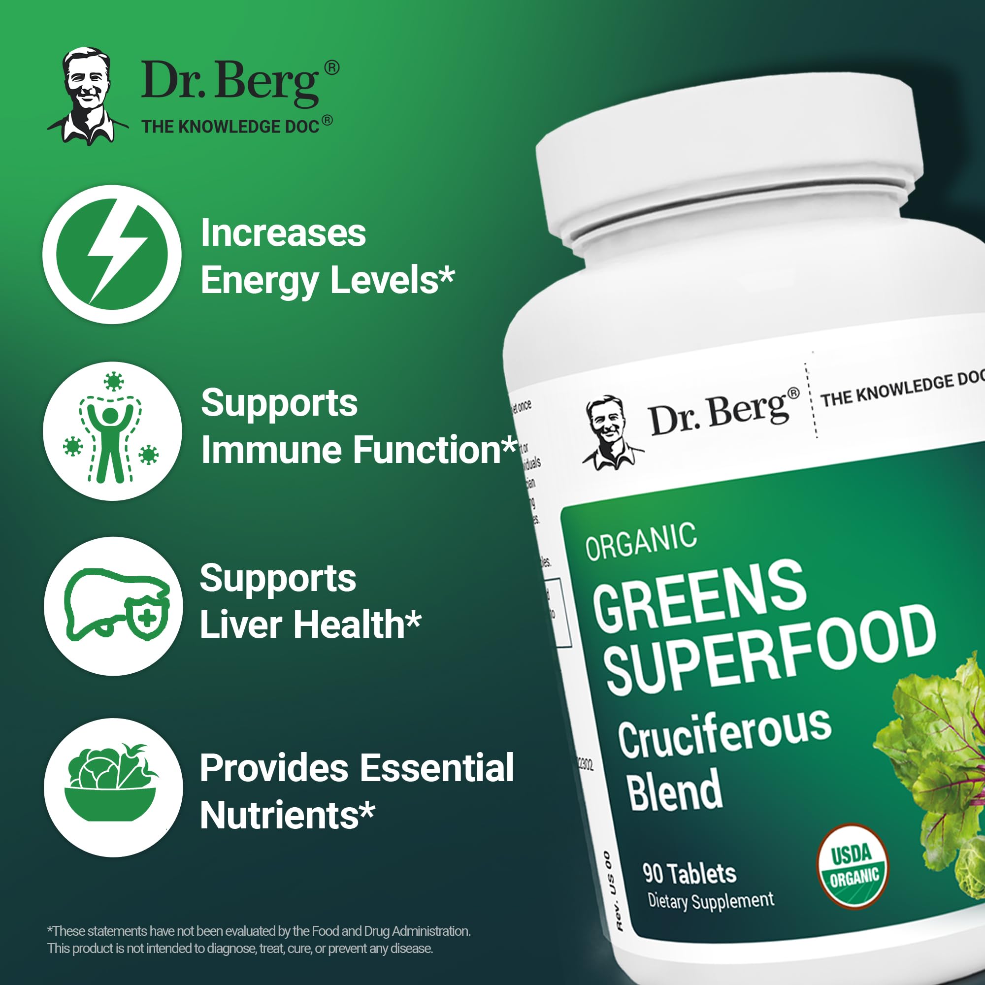 Dr. Berg's Organic Vegetable Tablets - Plant-Based

