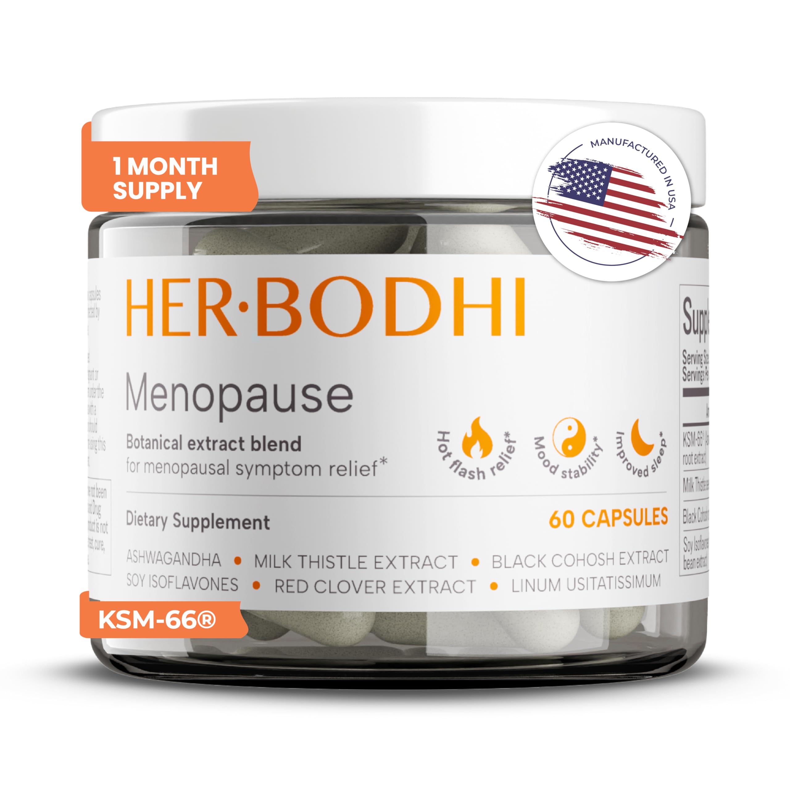Her Bodhi Meno Menopause Support with Ashwagandha & Soy Isoflavones