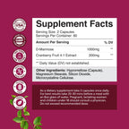 D Mannose with Cranberry Capsules Urinary Tract Health

