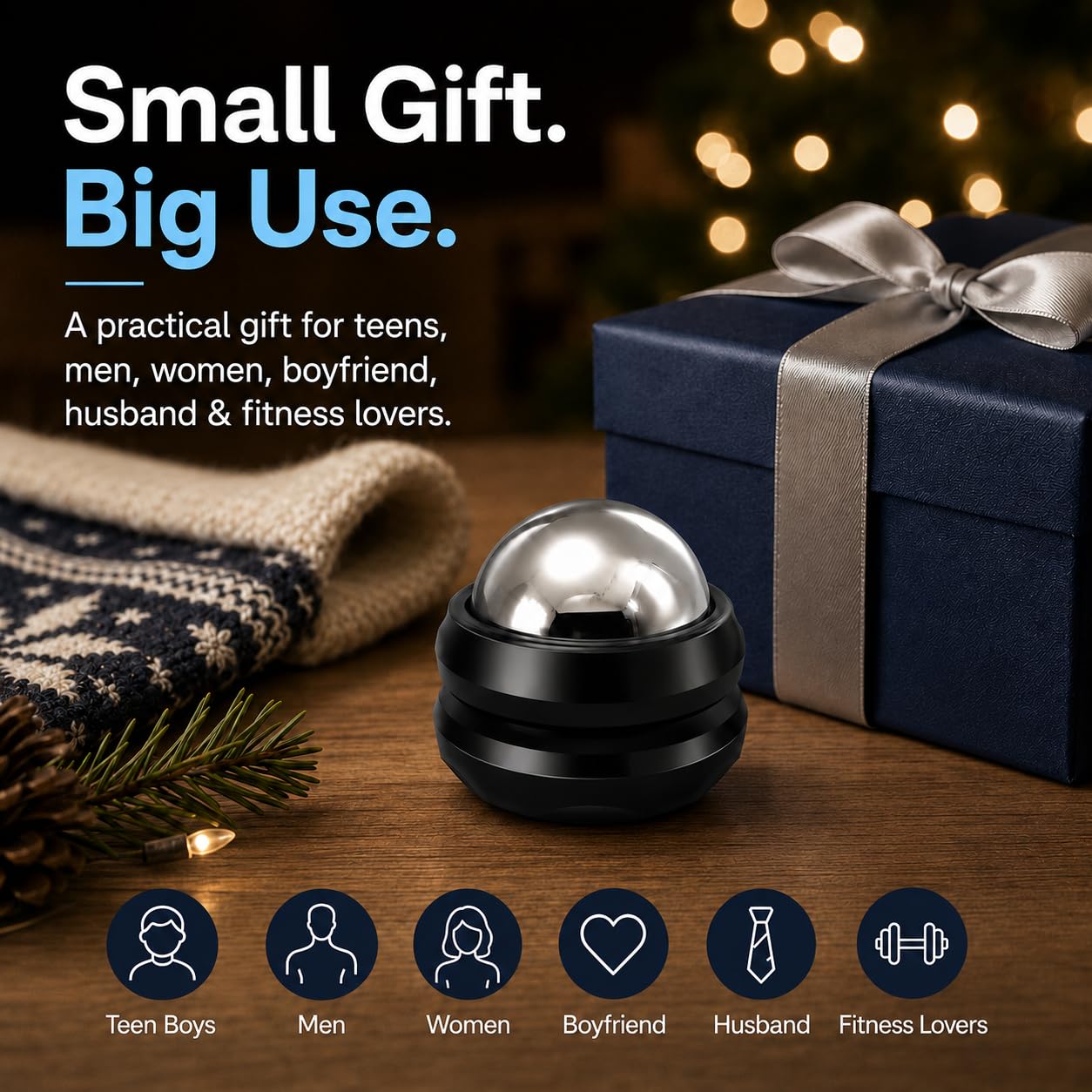 Cold Massage Roller Ball by Flyfan – Handheld Muscle Roller

