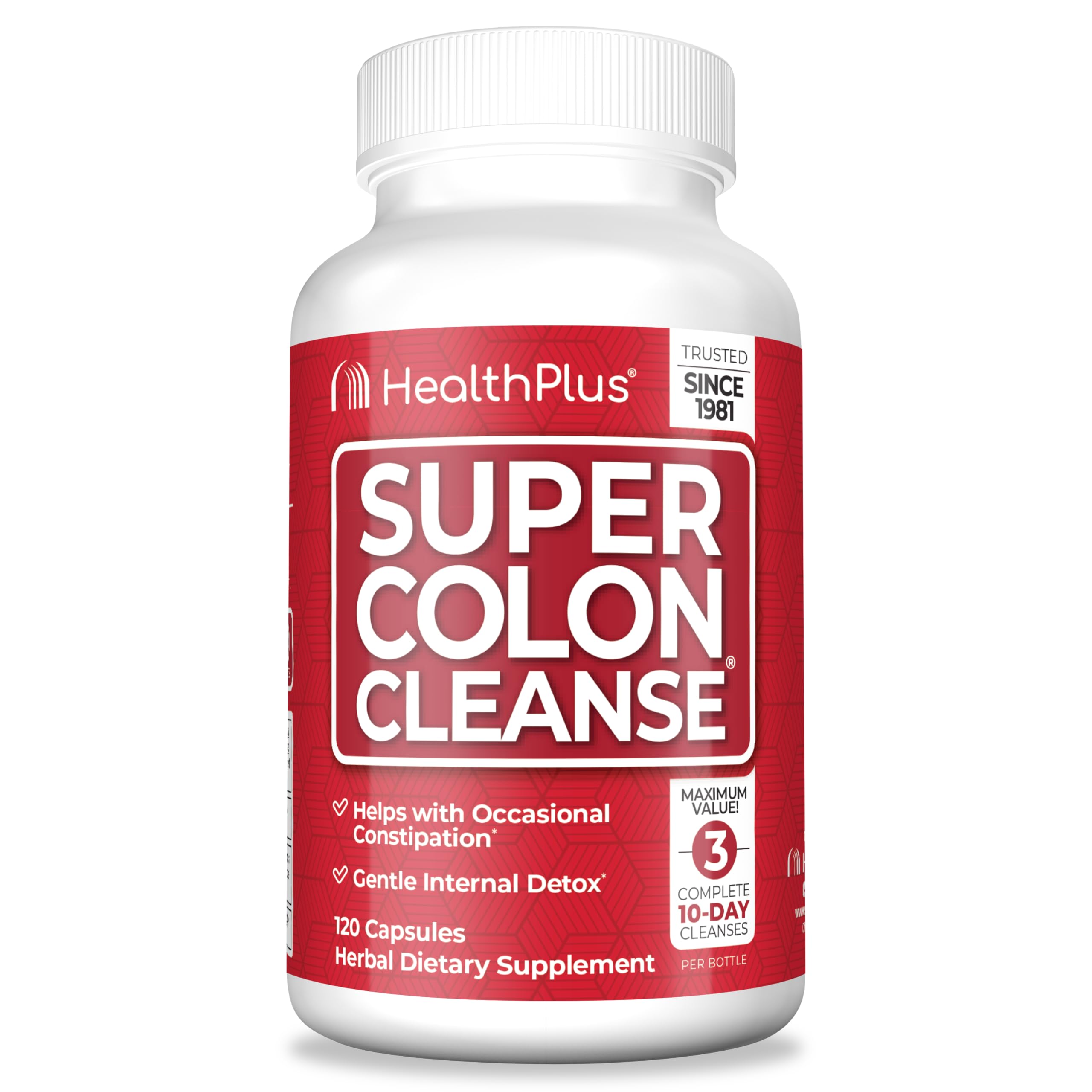 Health Plus Super Colon Cleanse Gentle Digestive Detox Supplement