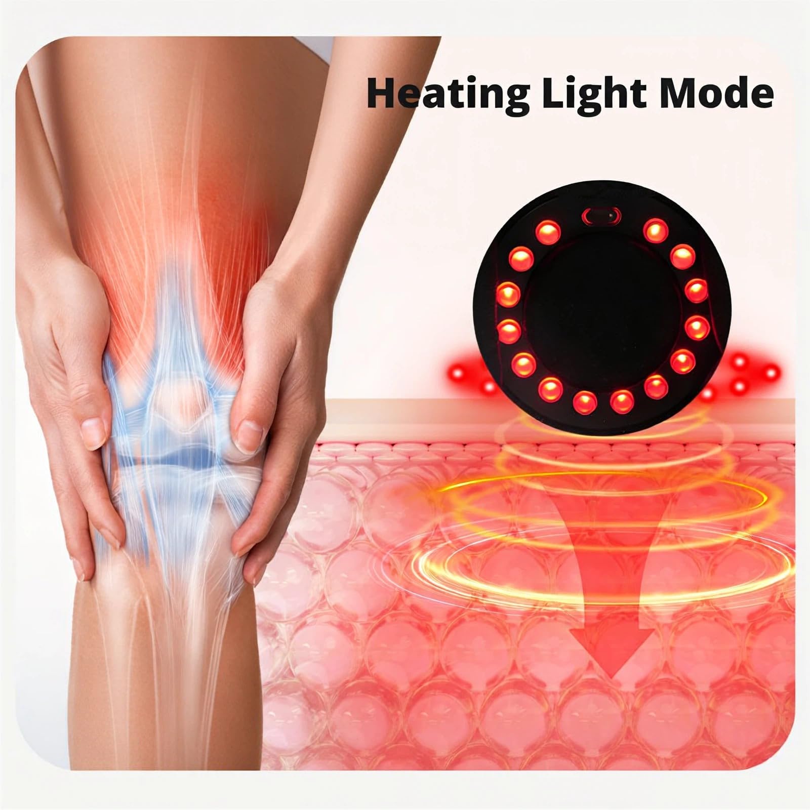 Medcursor Knee Massager with Heat Cordless 3-Mode Massage

