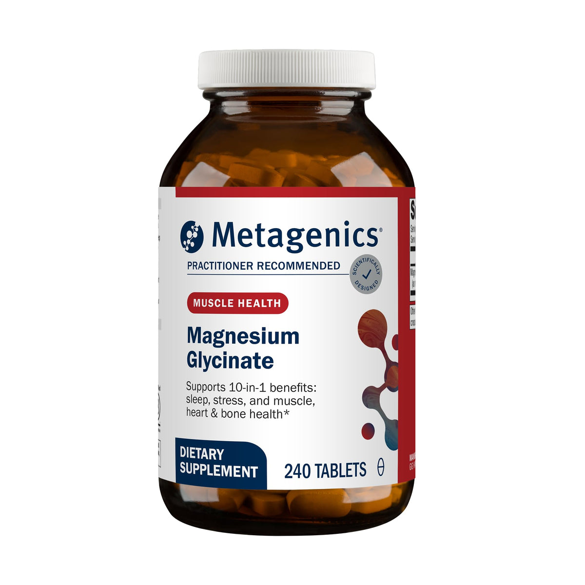 Metagenics Magnesium Glycinate 100 mg Supplement for Sleep & Muscle Support
