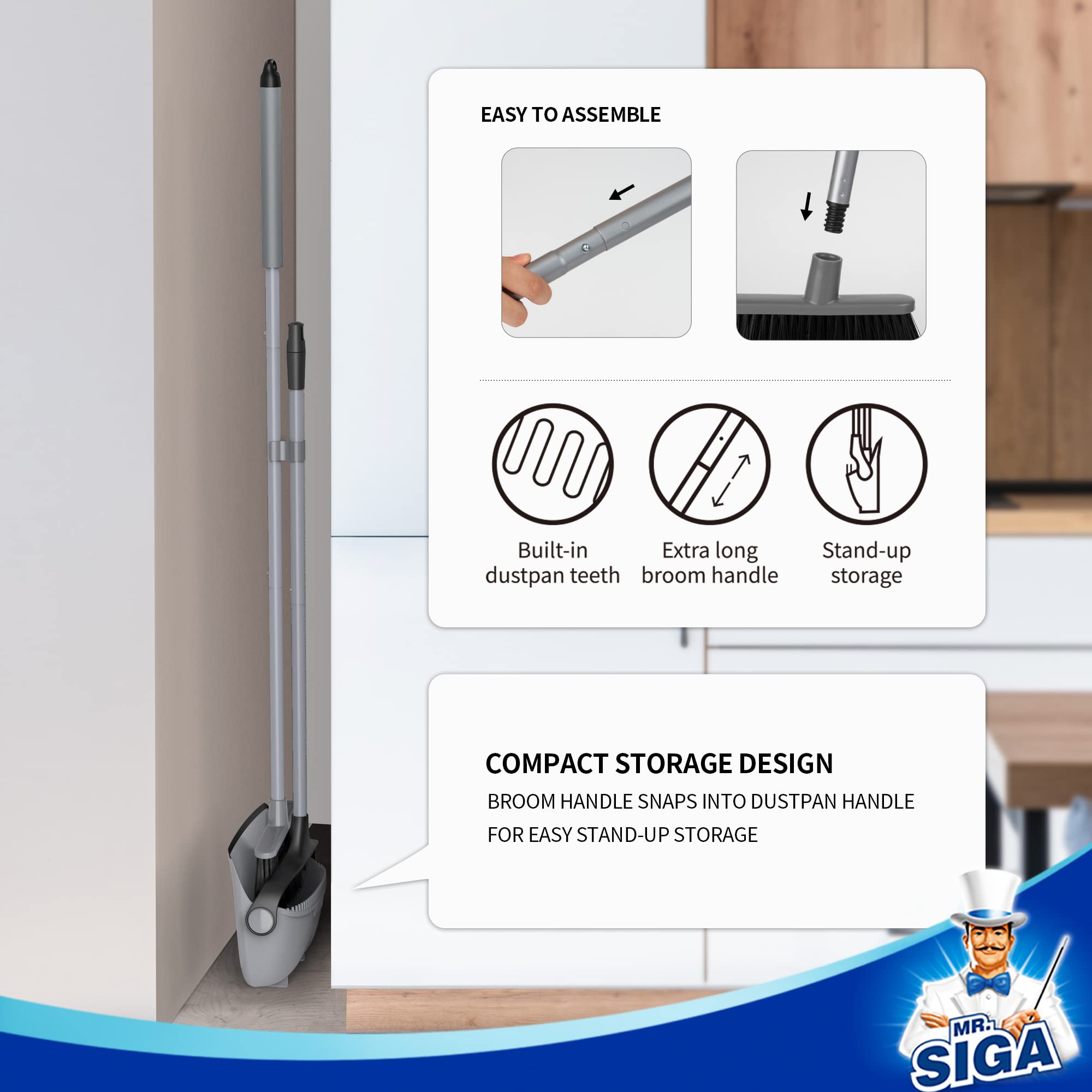 Broom and Dustpan Set by MR.SIGA

