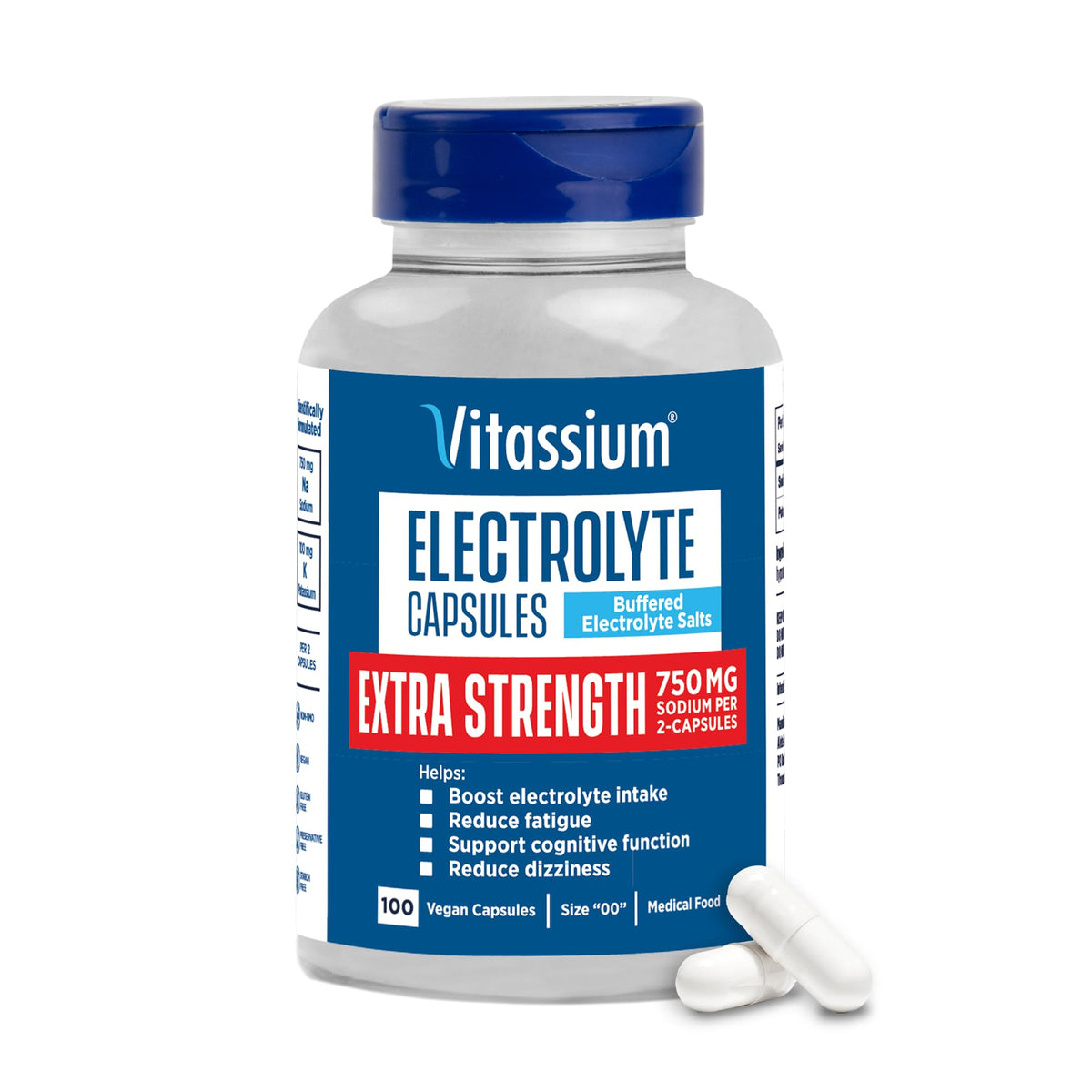 Vitassium Electrolyte Capsules for High-Sodium Diets