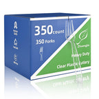 Clear Plastic Forks Extra Heavy Duty | BPA-Free Cutlery

