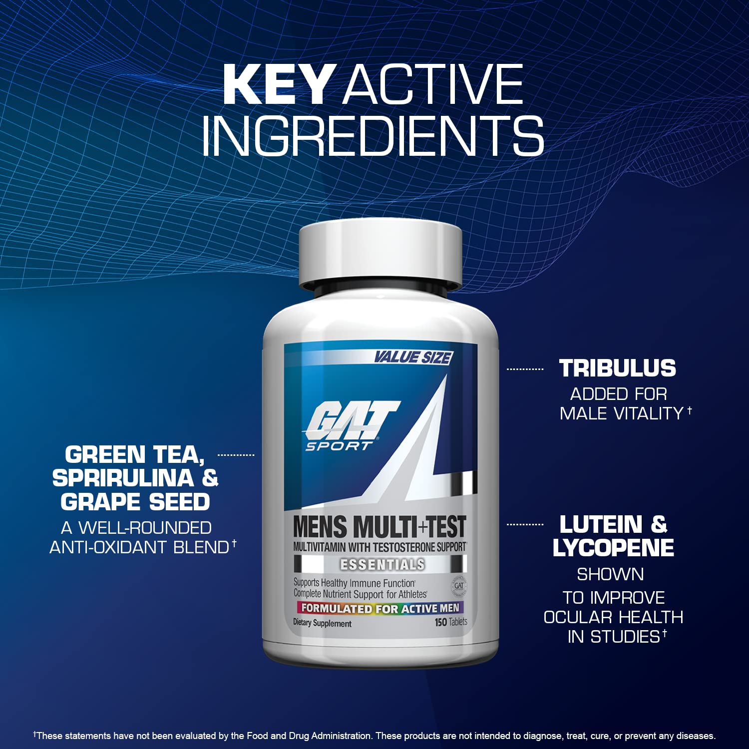 GAT SPORT Men's Multi + Test Premium Multivitamin

