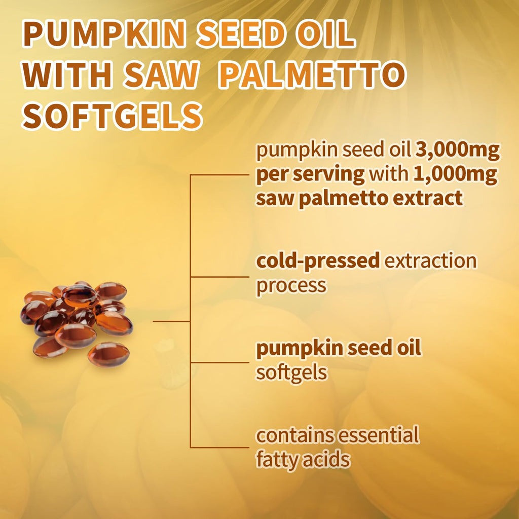 VivoNu Organic Pumpkin Seed Oil with Saw Palmetto Capsules

